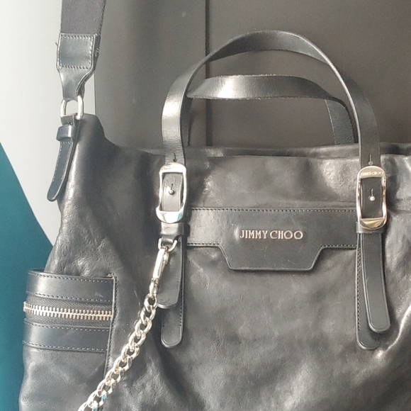 Jimmy Choo Biker Lambskin Messenger - Picture 2 of 7